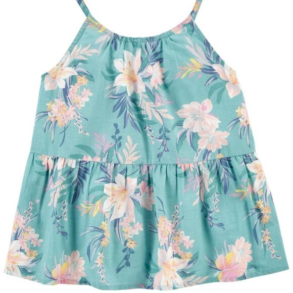 OshKosh floral bow back ruffle tank size 6/6X - Picture 1 of 7